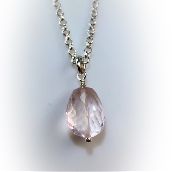 Jewelry - Hand Made Rose Quartz Charm Necklace